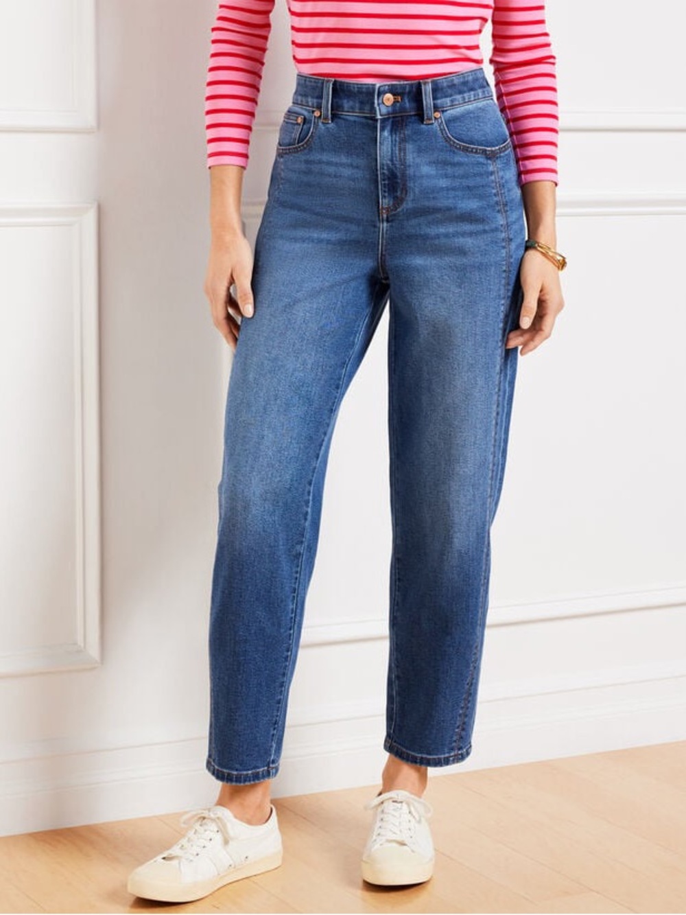 Talbots Barrel Leg Relaxed Fit Jeans Denim Size 14 Women’s